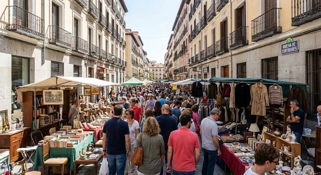El Rastro de Madrid: El corazón del domingo
